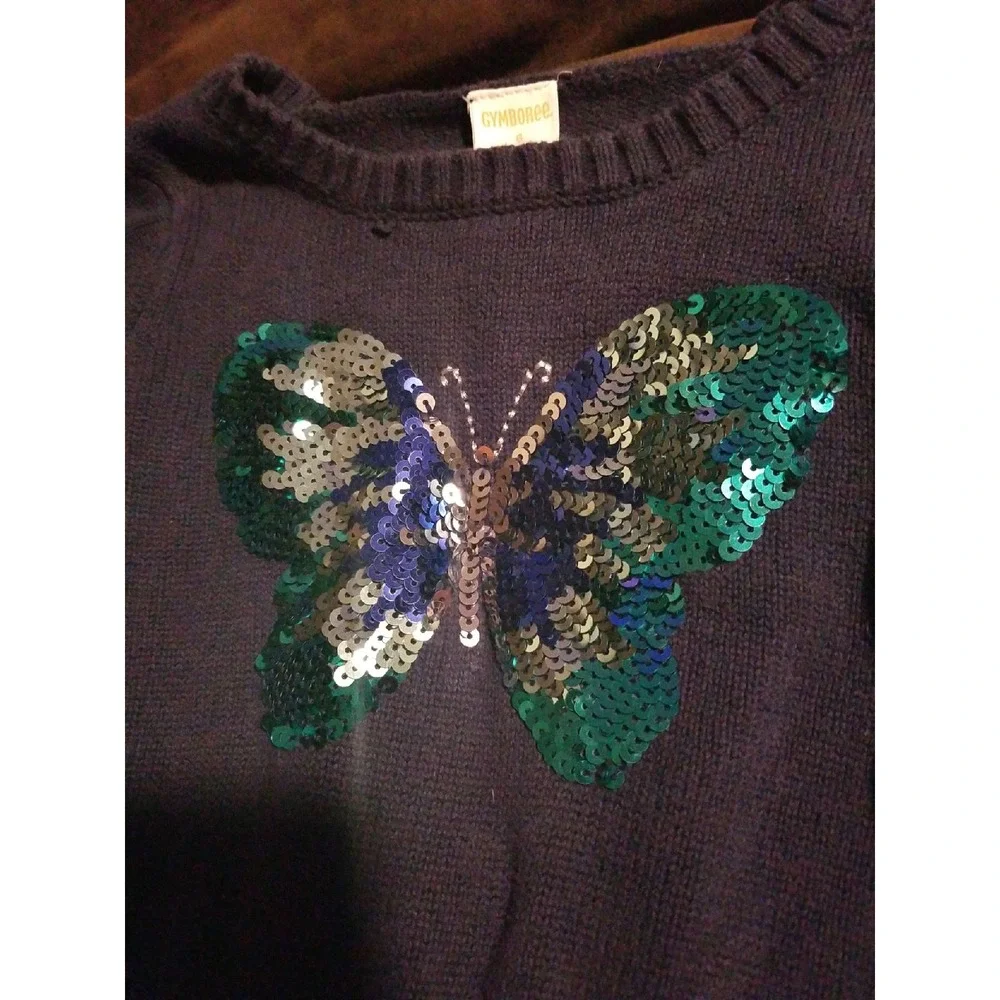 Gymboree butterfly‎ garden sweater dress size 6